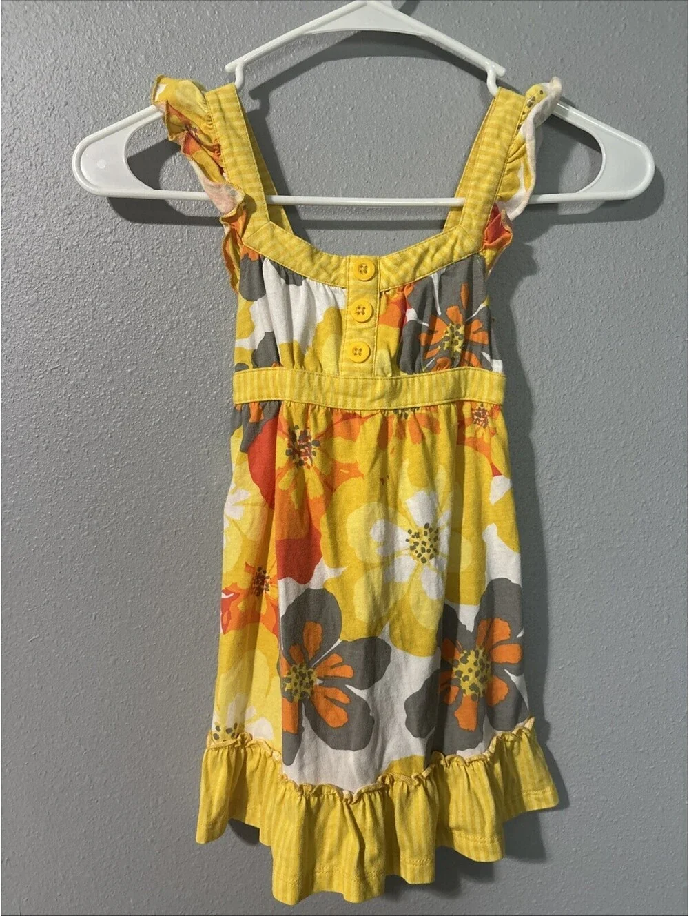 Pogo Kids Of NY girls Sun Dress 5/6 Yellow Combo